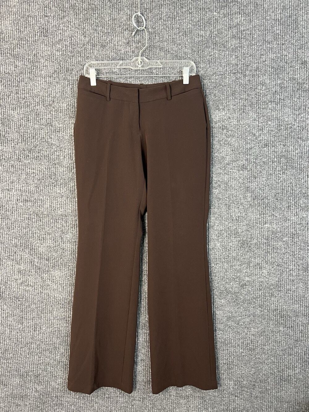 Worthington Dress Pants Womens 4 Brown Straight Leg Office Business Curvy Fit